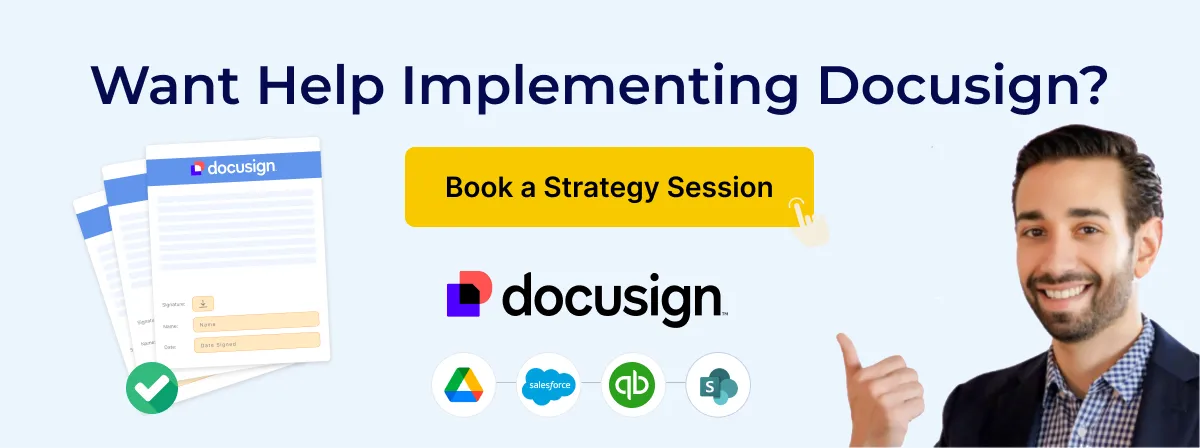 Book a Docusign strategy session with Solusign